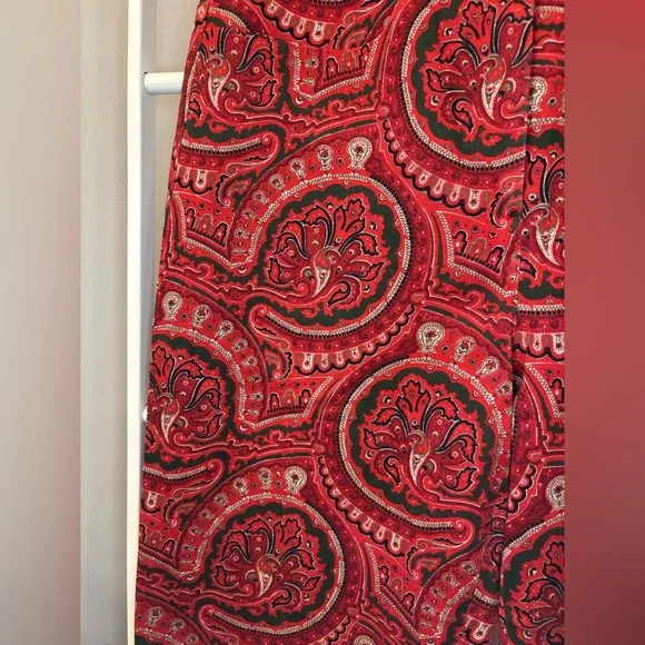 Etcetera Red Paisley Cotton Pants - Picture 7 of 16